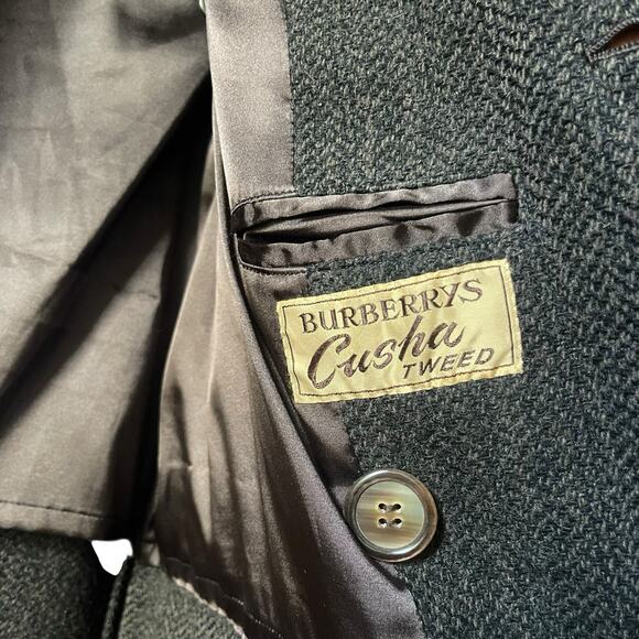 Vintage Burberrys Cusha Tweed Wool Trench Coat Rare England XX-Large - Picture 9 of 15